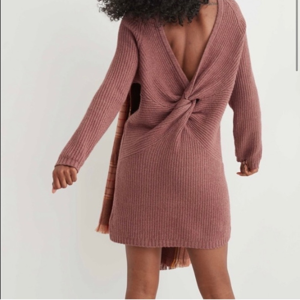 NWT Aerie twist back sweater dress women’s size extra large long sleeve knit XL